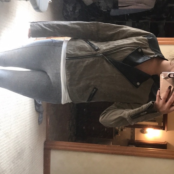 Free people jacket with leather - Picture 3 of 6